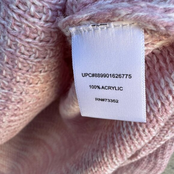 Its Our Time Womens Pink Cowl Neck Waffle Knit Long Sleeve Tunic Sweater New XXL - Picture 9 of 10